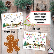 Load image into Gallery viewer, Christmas Lights Fingerprint Art Activity | Christmas Holiday Craft for Kids
