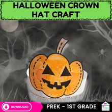 Load image into Gallery viewer, Free Printable Halloween Crowns Craft – 5 Spooky &amp; Fun Designs for Kids
