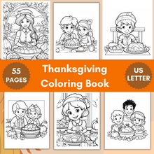 Load image into Gallery viewer, Coloring Book Pages Thanksgiving - 55 pages
