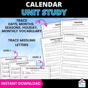 Days of the Week Calendar Skills Workbook for Kids - Printable Learning Activities