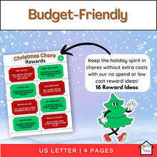 Load image into Gallery viewer, Christmas Chore Rewards for Tweens (Ages 10-12), Weekly Chore Chart, Rewards
