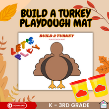 Load image into Gallery viewer, Build A 3D Turkey Craft for Kids - Thanksgiving Craft Activity
