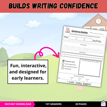 Load image into Gallery viewer, Sentence Builder Worksheets – Interactive Writing Fun for 1st Graders
