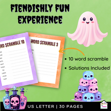 Load image into Gallery viewer, Halloween Word Scramble Activity Pack
