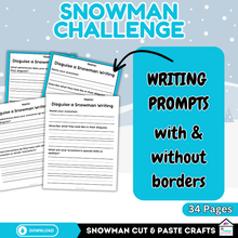 Load image into Gallery viewer, Disguise a Snowman Craft Writing Activity
