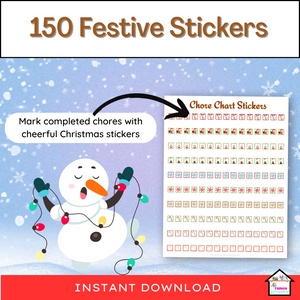 Christmas Chore Rewards for Tweens (Ages 10-12), Weekly Chore Chart, Rewards