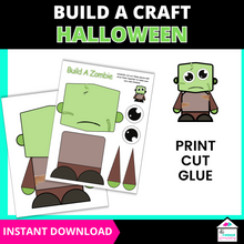 Load image into Gallery viewer, Halloween Build-A-Craft Activity Pack – 40 Pages of Spooky Fun
