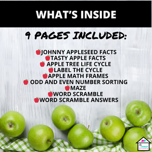 Johnny Appleseed Unit Study, Learn About Apples, Fall Activities