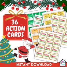 Load image into Gallery viewer, 72 Hilarious Christmas Charades Card Game for Kids and Adults
