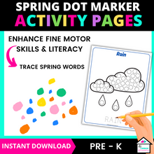 Load image into Gallery viewer, Spring Dot Marker Activity Book, Spring Activities
