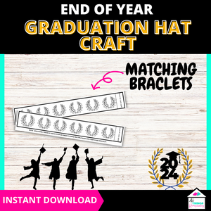 End of Year Graduation Hat Kid Craft - Fun and Easy Printable Activity