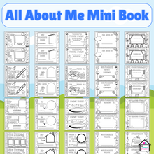 Load image into Gallery viewer, All About Me Mini Book, Back to School Printable Activity, First Day of School
