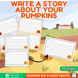 Thanksgiving Disguise a Pumpkin Cut and Paste Craft with Writing Challenge