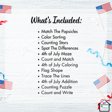 Load image into Gallery viewer, 4th of July Busy Binder – Fun &amp; Educational Activities for Kids
