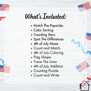 4th of July Busy Binder – Fun & Educational Activities for Kids