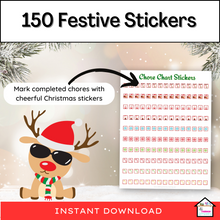 Load image into Gallery viewer, Christmas Chore Chart with Rewards for Teens, Weekly Chore Chart, Rewards
