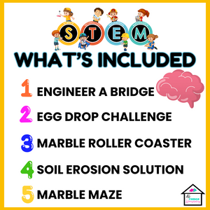 STEM Activity Challenge Pack - 5 Engaging Projects to Inspire Young Engineers & Scientists