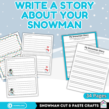 Load image into Gallery viewer, Disguise a Snowman Craft Writing Activity
