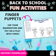 Load image into Gallery viewer, Back to School Fun Activities Pack - Preschool &amp; Kindergarten
