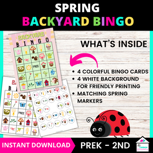 Spring Backyard Bingo: Free Family Game for Outdoor Fun