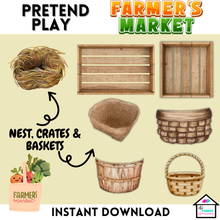 Load image into Gallery viewer, Pretend Play Farmer&#39;s Market Set, Hands on learning
