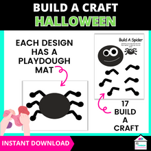 Load image into Gallery viewer, Halloween Build-A-Craft Activity Pack – 40 Pages of Spooky Fun
