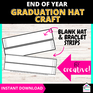 End of Year Graduation Hat Kid Craft - Fun and Easy Printable Activity