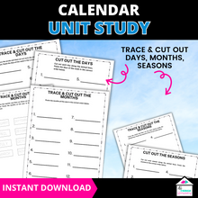 Load image into Gallery viewer, Days of the Week Calendar Skills Workbook for Kids - Printable Learning Activities
