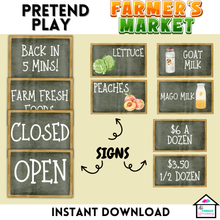 Load image into Gallery viewer, Pretend Play Farmer&#39;s Market Set, Hands on learning
