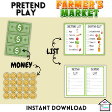 Load image into Gallery viewer, Pretend Play Farmer&#39;s Market Set, Hands on learning
