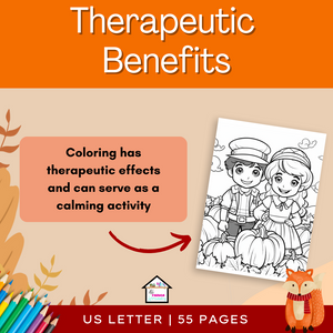 Coloring Book Pages Thanksgiving - 55 pages