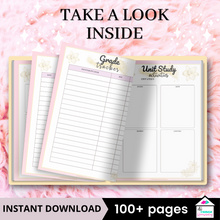 Load image into Gallery viewer, Homeschool Planner Printable - Elegant Multi-Subject Organizer for Effective Lesson Planning &amp; Tracking
