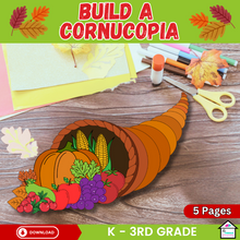 Load image into Gallery viewer, Build A Cornucopia Craft K-3rd grade
