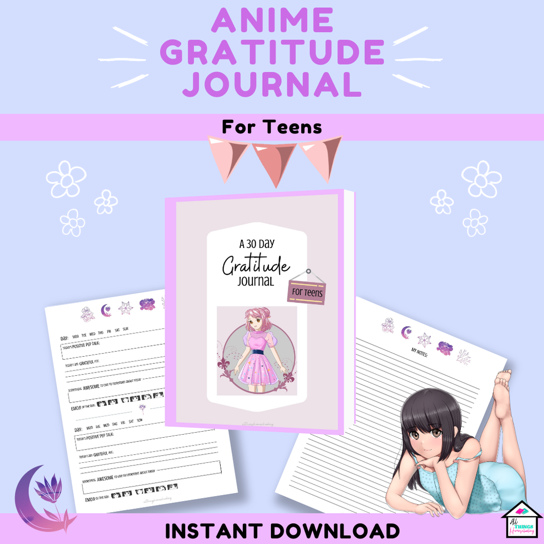 Anime Gratitude Journal for teens