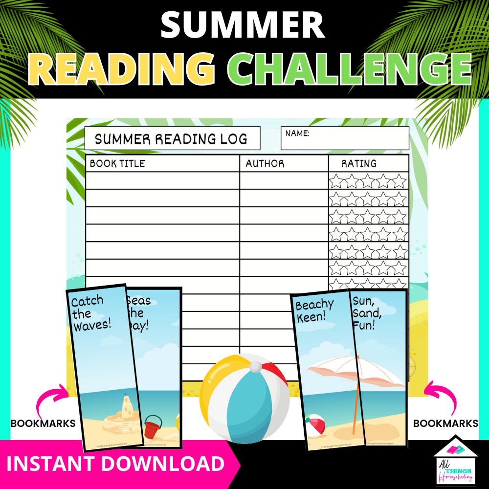 Free Summer Bookmarks & Reading Log