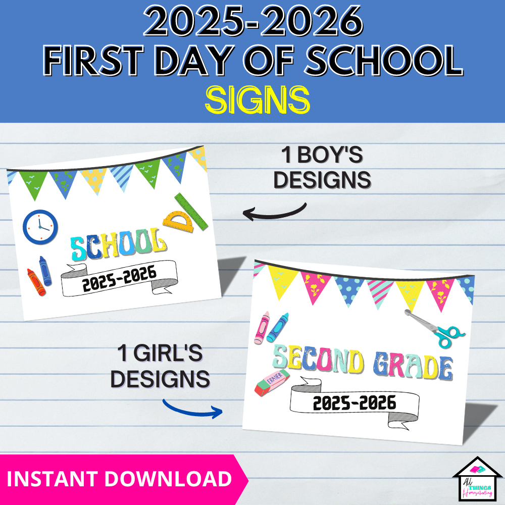 Freebie 2025 - 2026 First Day of School Signs