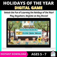 Load image into Gallery viewer, Holidays of the Year: A Fun and Educational Digital Game for Kids
