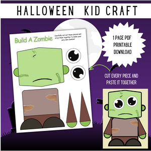 DIY Build-a-Zombie Craft: Fun Halloween Printable Activity for Kids