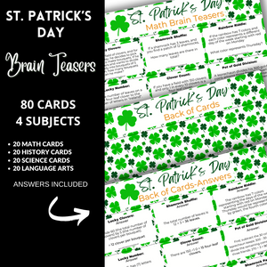 St. Patrick's Day Brain Teasers for Middle School
