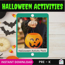 Load and play video in Gallery viewer, Halloween Activity Pack for Preschoolers and Kindergarteners
