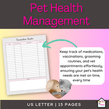 Load image into Gallery viewer, Pet Health and Wellness Planner
