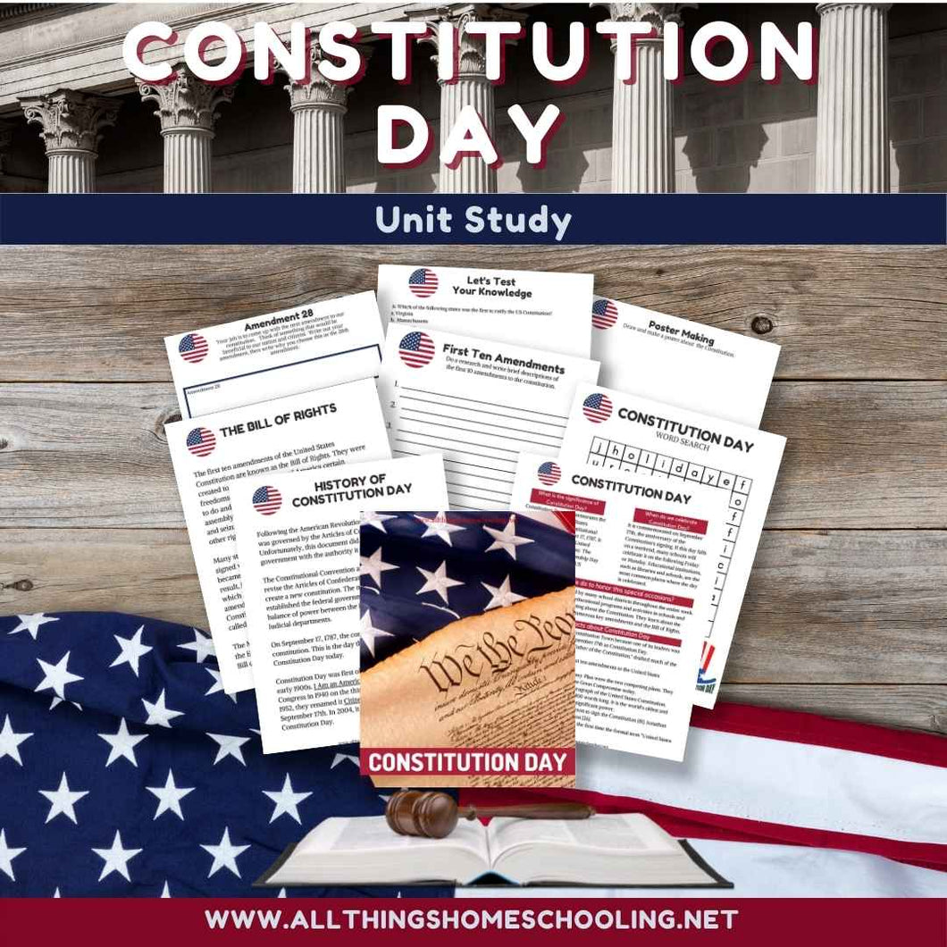 Constitution Day Unit Study - Upper Elementary