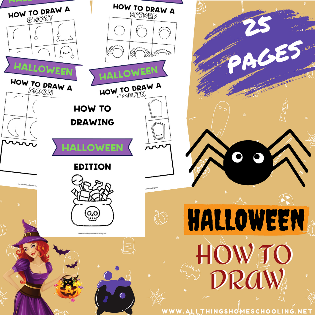 How to Draw Halloween Edition - 25 pages of Halloween fun