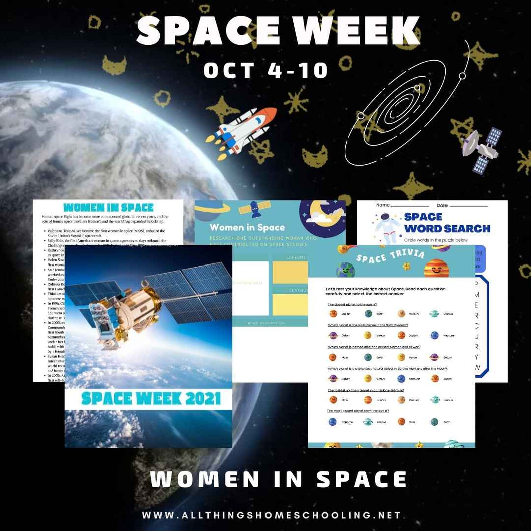Space Week Unit Study - Women in Space  