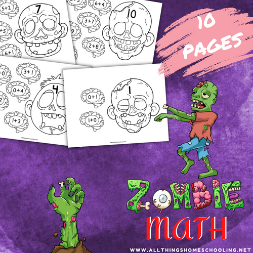 have fun learning math with these zombie printables